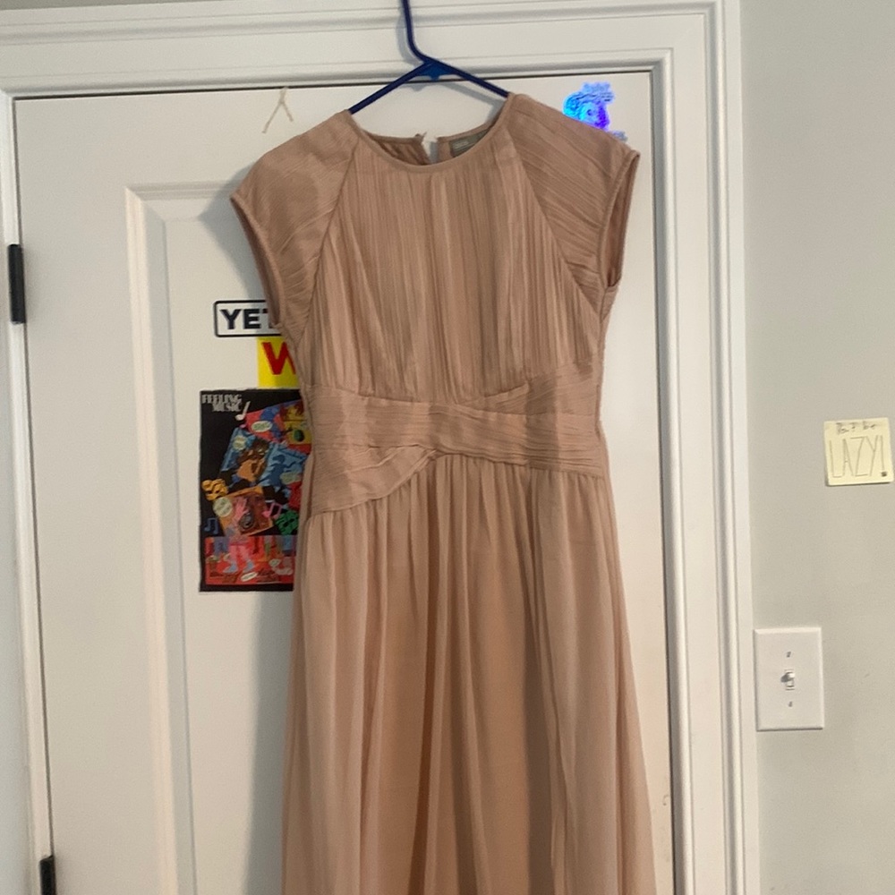 Tule - long- blush- brides maid dress